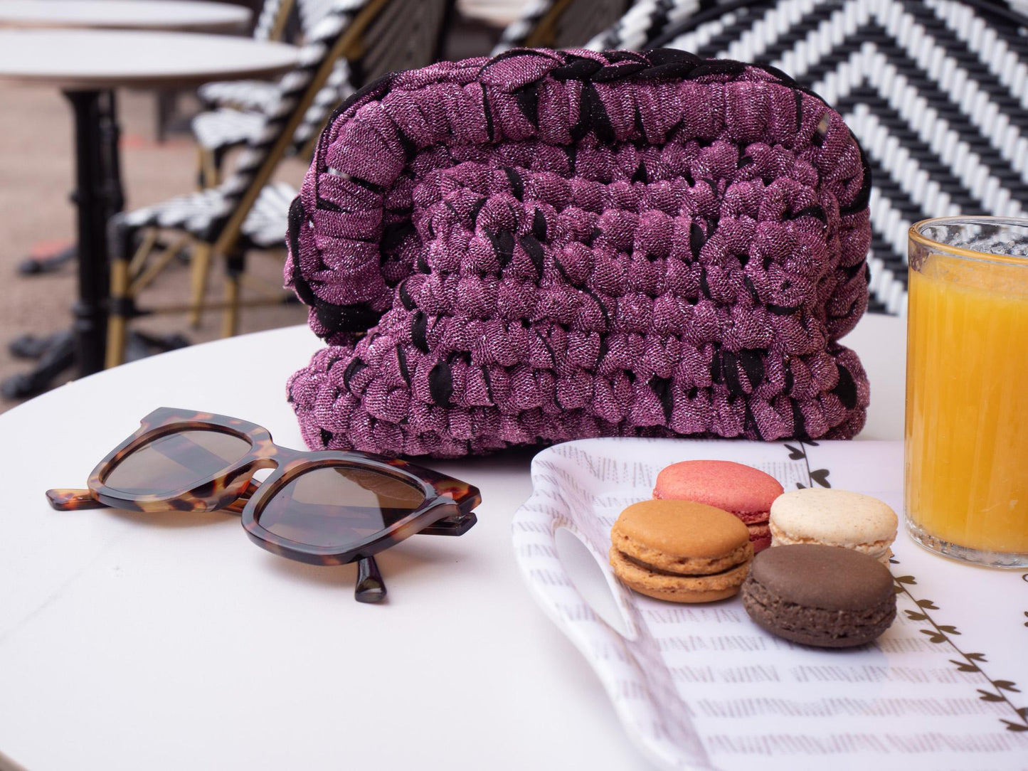 Lucy glitter violet/noir